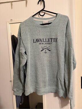 Lavallette New Jersey Pullover Sweatshirt - Light Seafoam Green